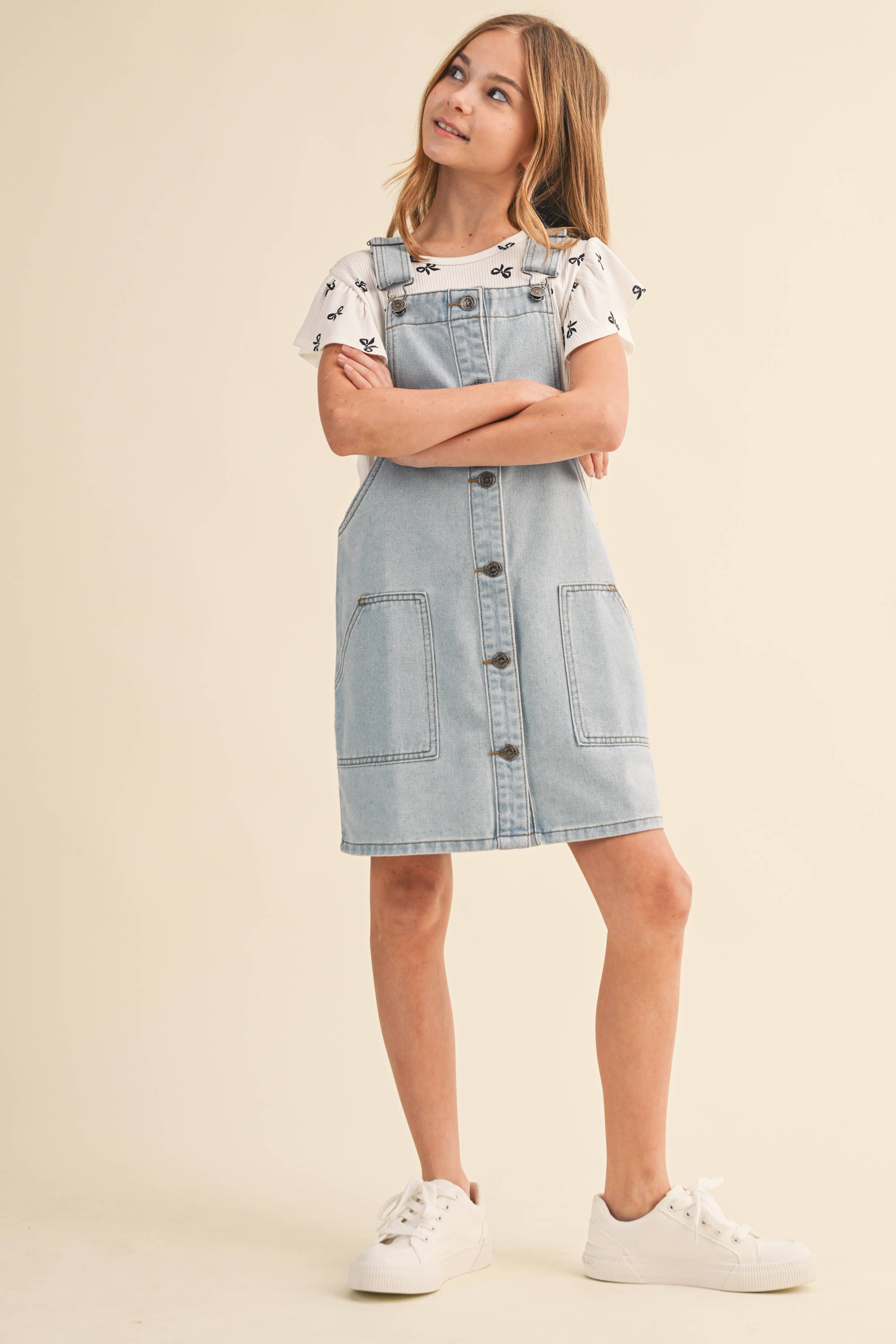 TWEEN GIRLS DENIM OVERALL DRESS