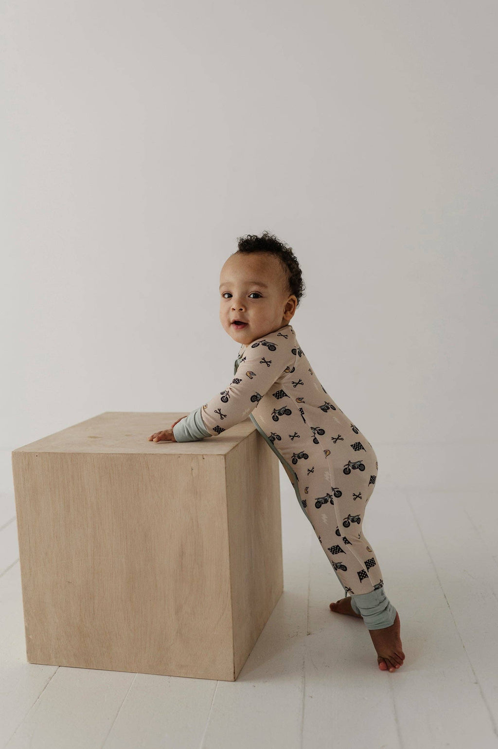 Babysprouts Long Sleeve Zip Romper - Multiple styles