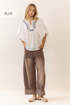 Plus The Striped Barrel Carpenter Culottes Pants