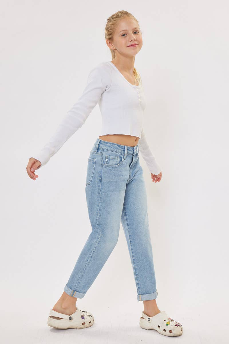 GIRLS MINI MOM JEANS