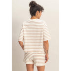 Striped Loop Terry Wide-Leg SET