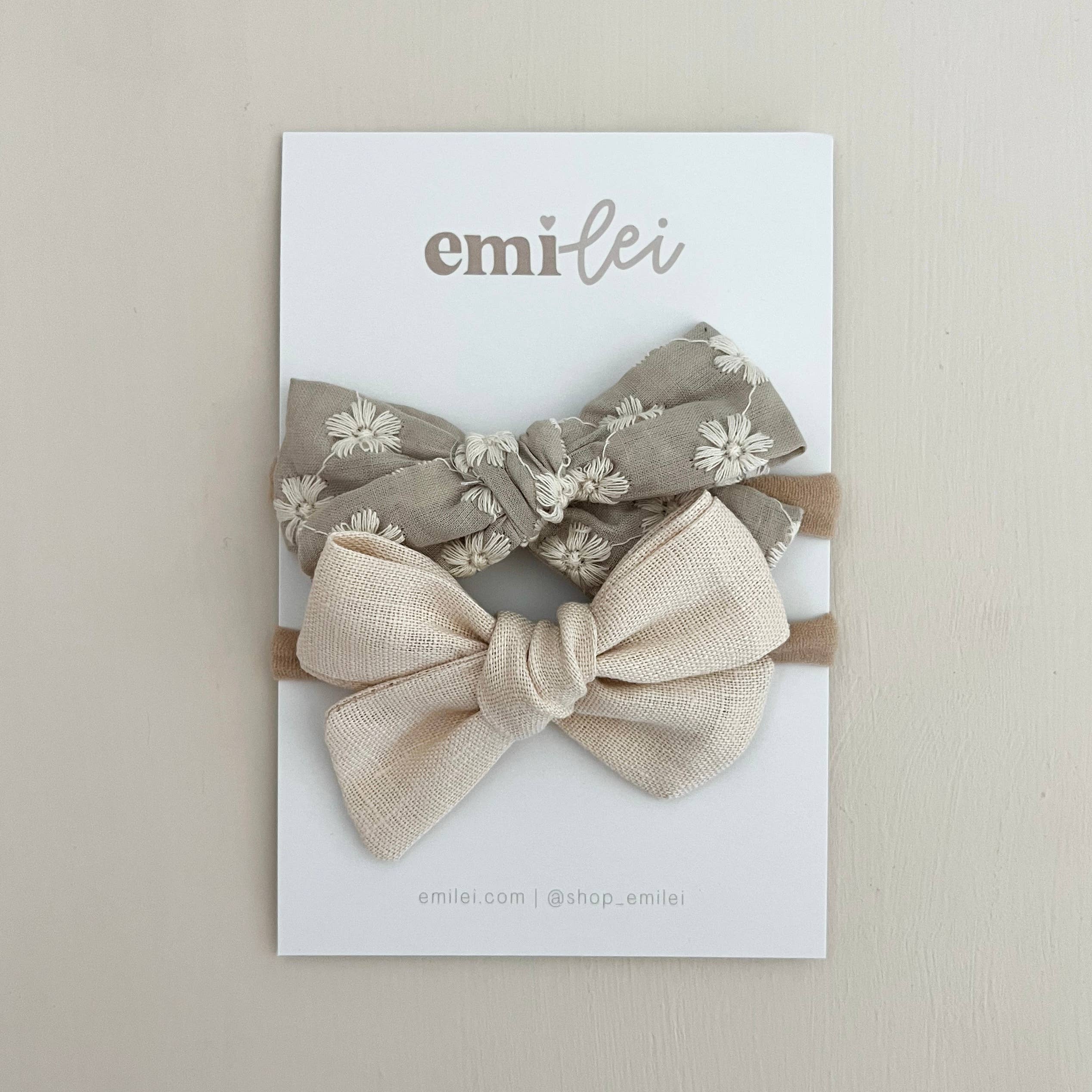 Nylon Stretchy Bow Headband Set