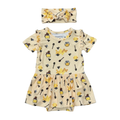 Babysprouts Girl's Short Sleeve Bodysuit Dress Set