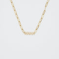 24K Gold Mama Paperclip Pendant Necklace