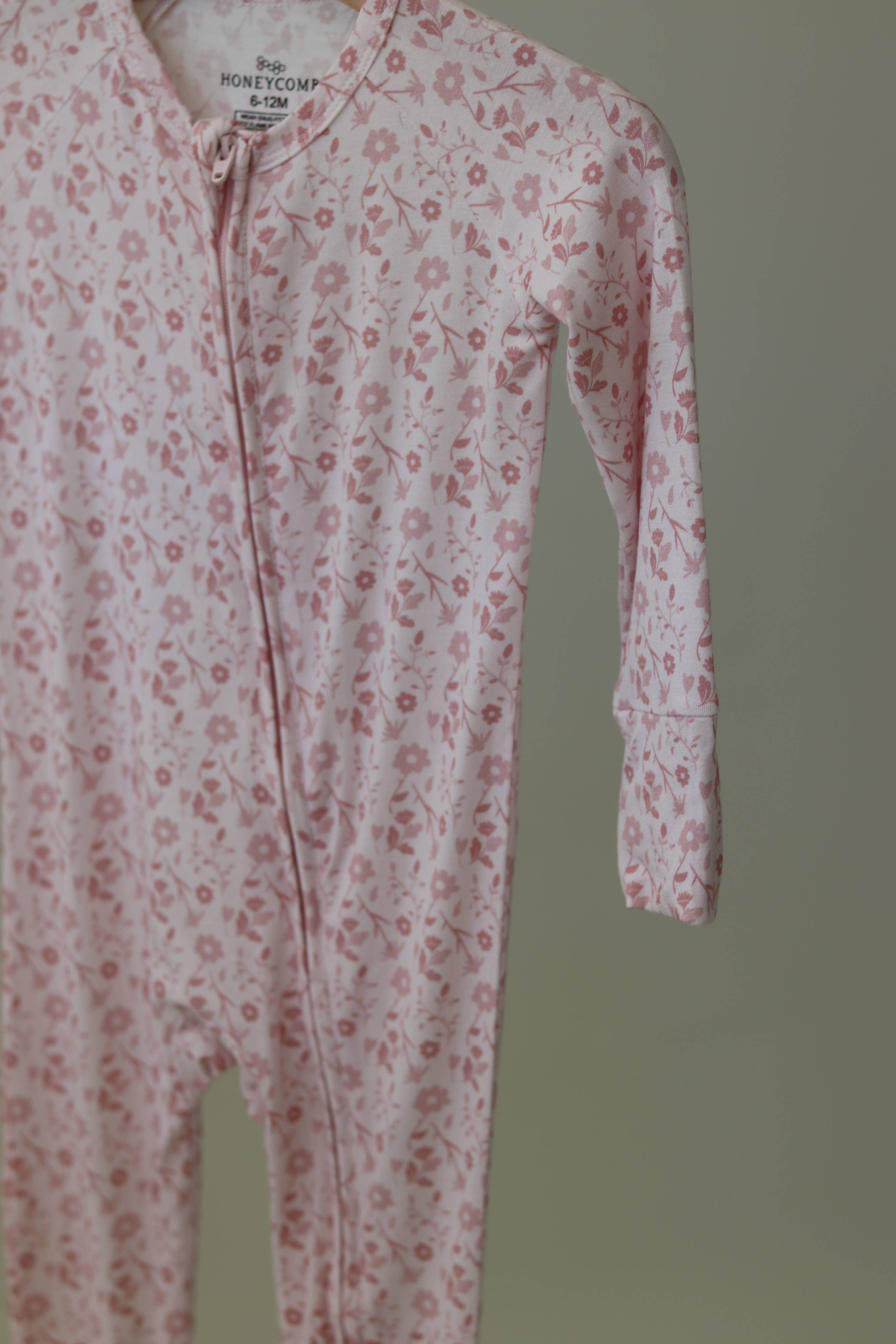 Pink Petal Zip Pajamas
