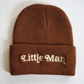 Matching Knit Hats- Little Man- Dark Brown