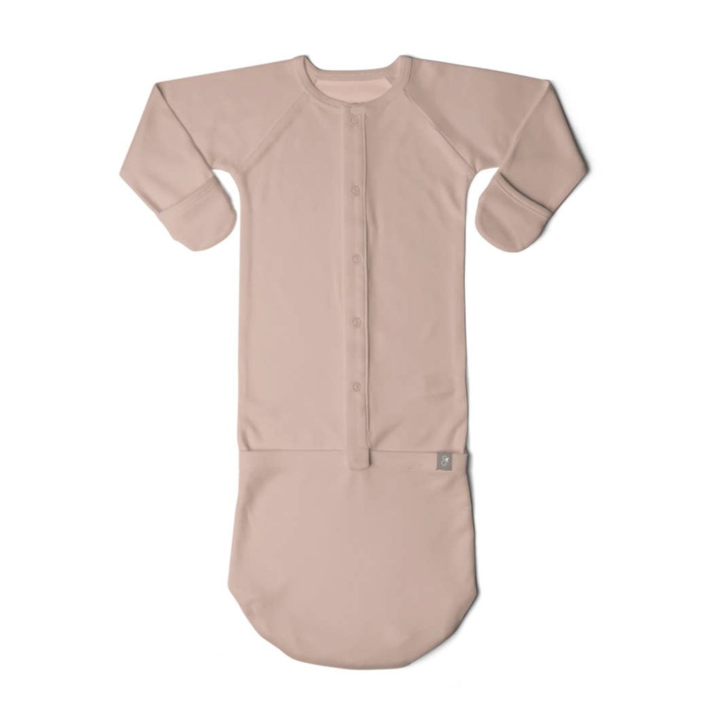 24 Hour Convertible Sleeper Baby Gown - Rose