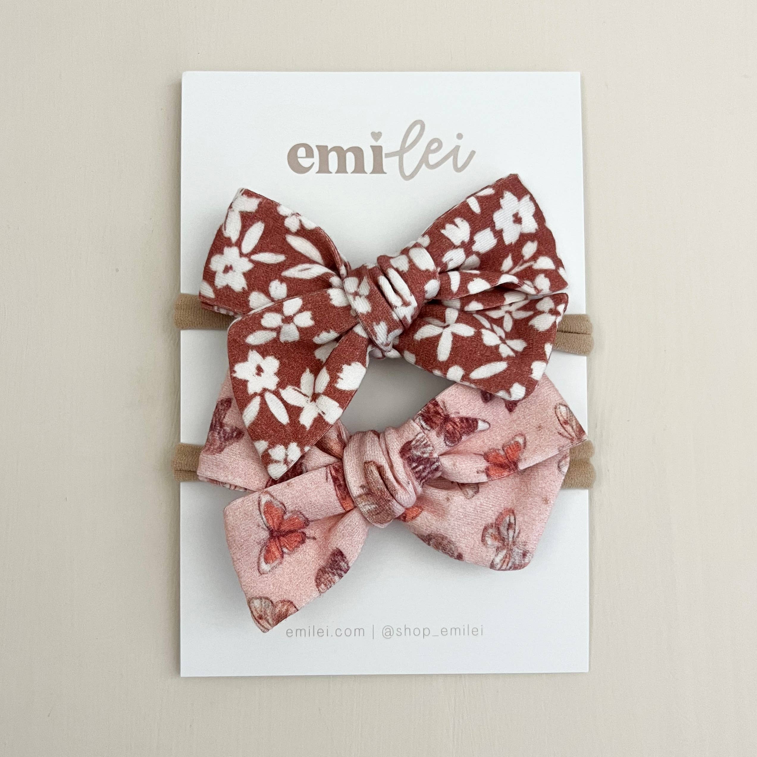 Nylon Stretchy Bow Headband Set