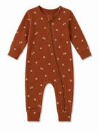 Clay Daisy (Ribbed) Zip Pajamas