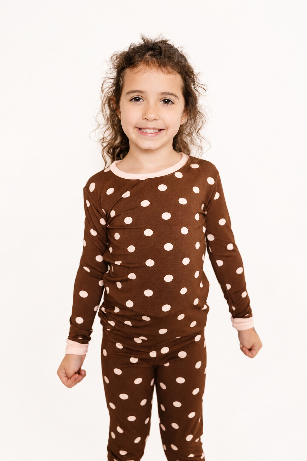 Espresso Polkadot Bamboo Set