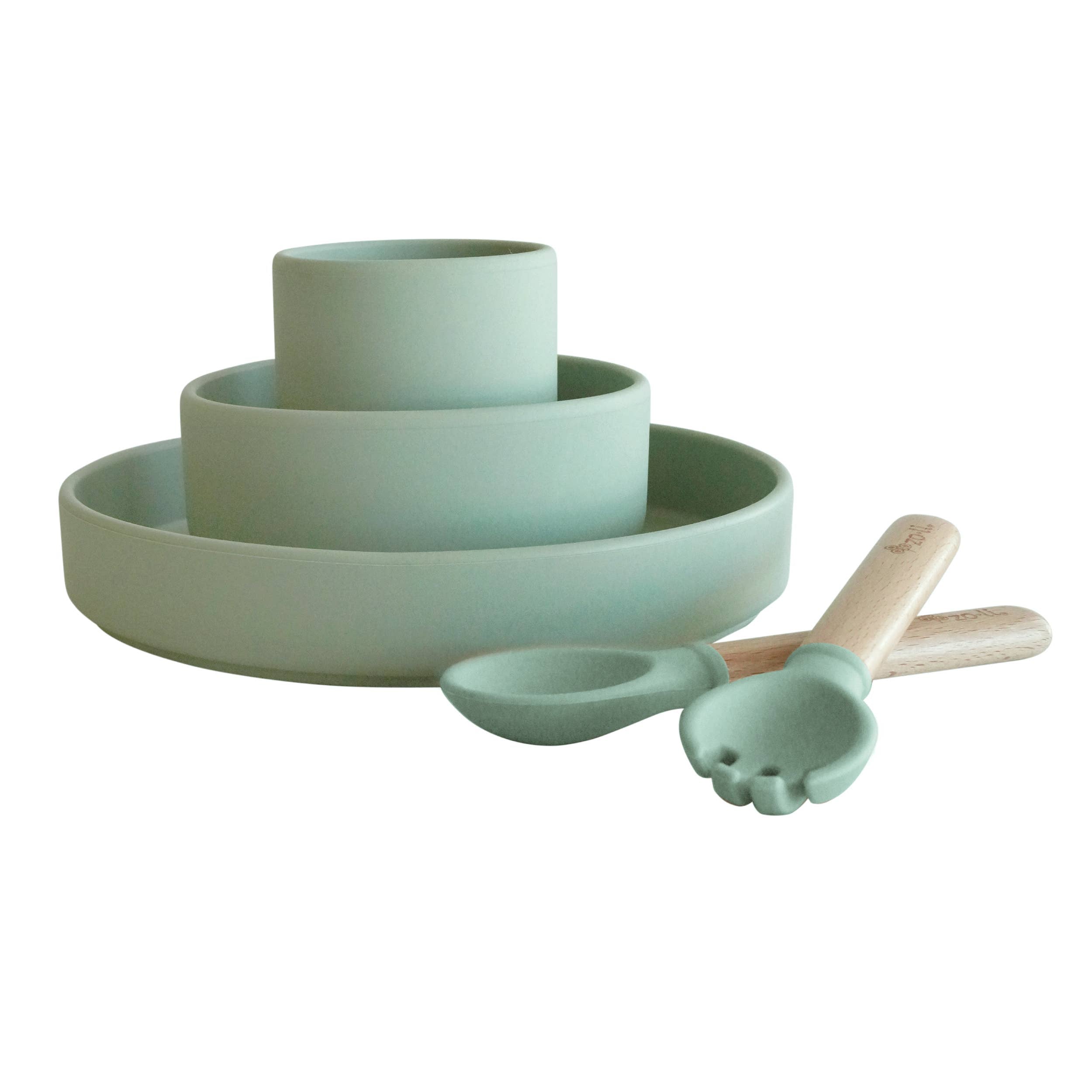 Silicone toddler feeding set