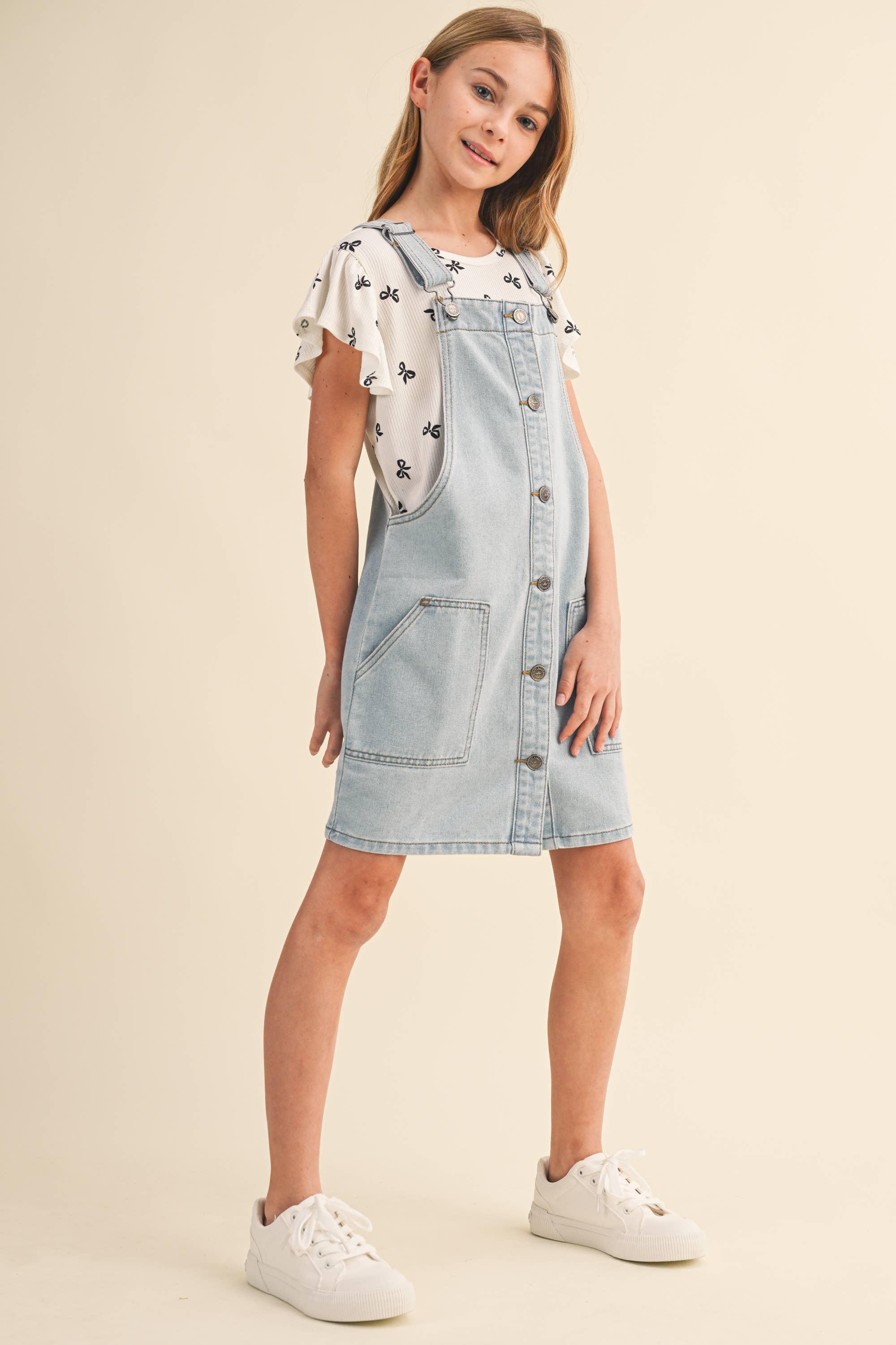 TWEEN GIRLS DENIM OVERALL DRESS