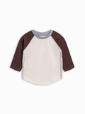 Louie Baseball Tee - Ivory/Chestnut