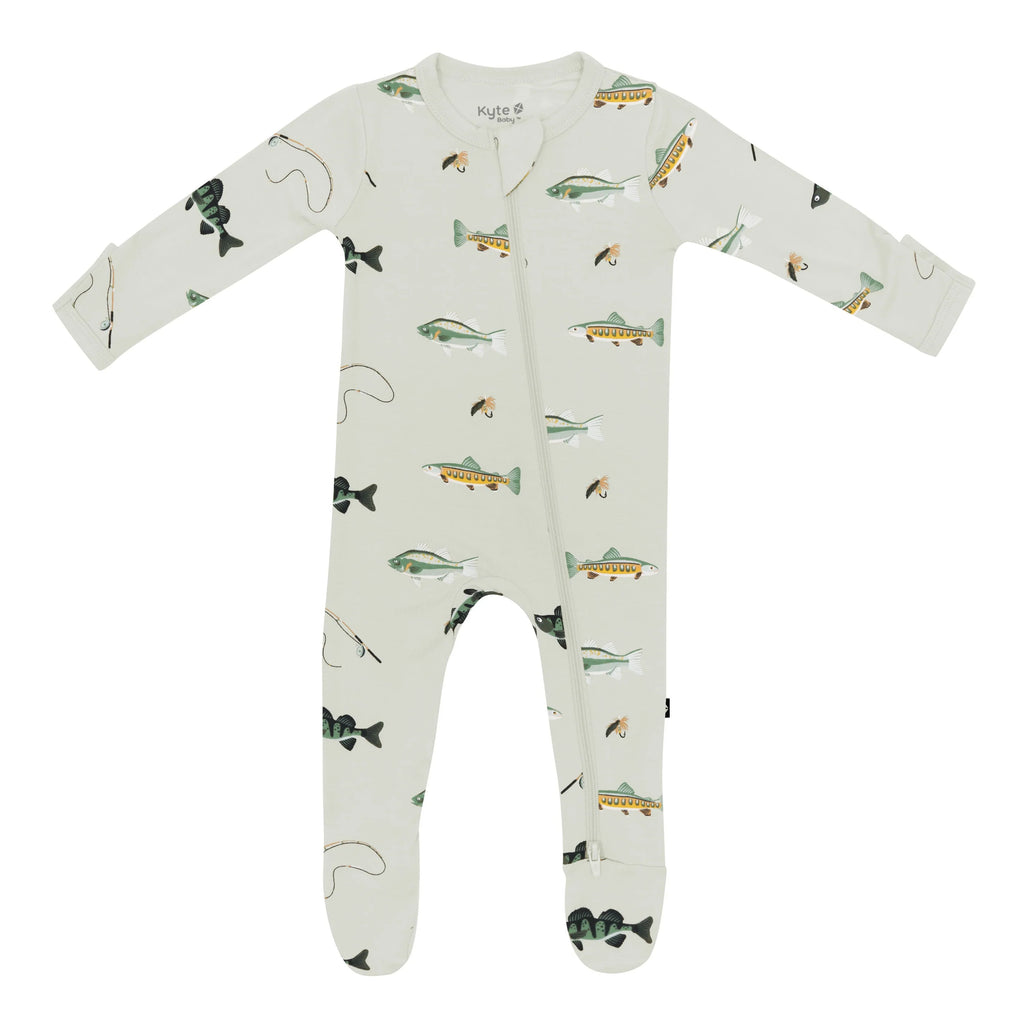 Zippered Footie in Fishing (Kyte baby )