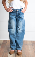 Medium Wash Wide Leg Jean
