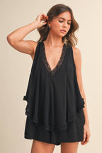 LACE FLOWY ROMPER