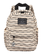 Kids Backpack (Black Striped Canvas)