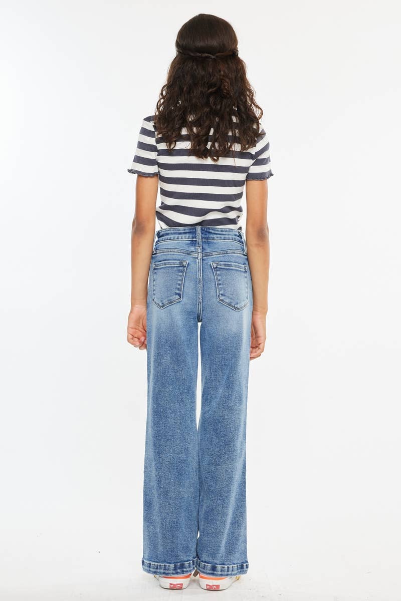 Girls HIGH RISE WIDE LEG FLARE JEANS