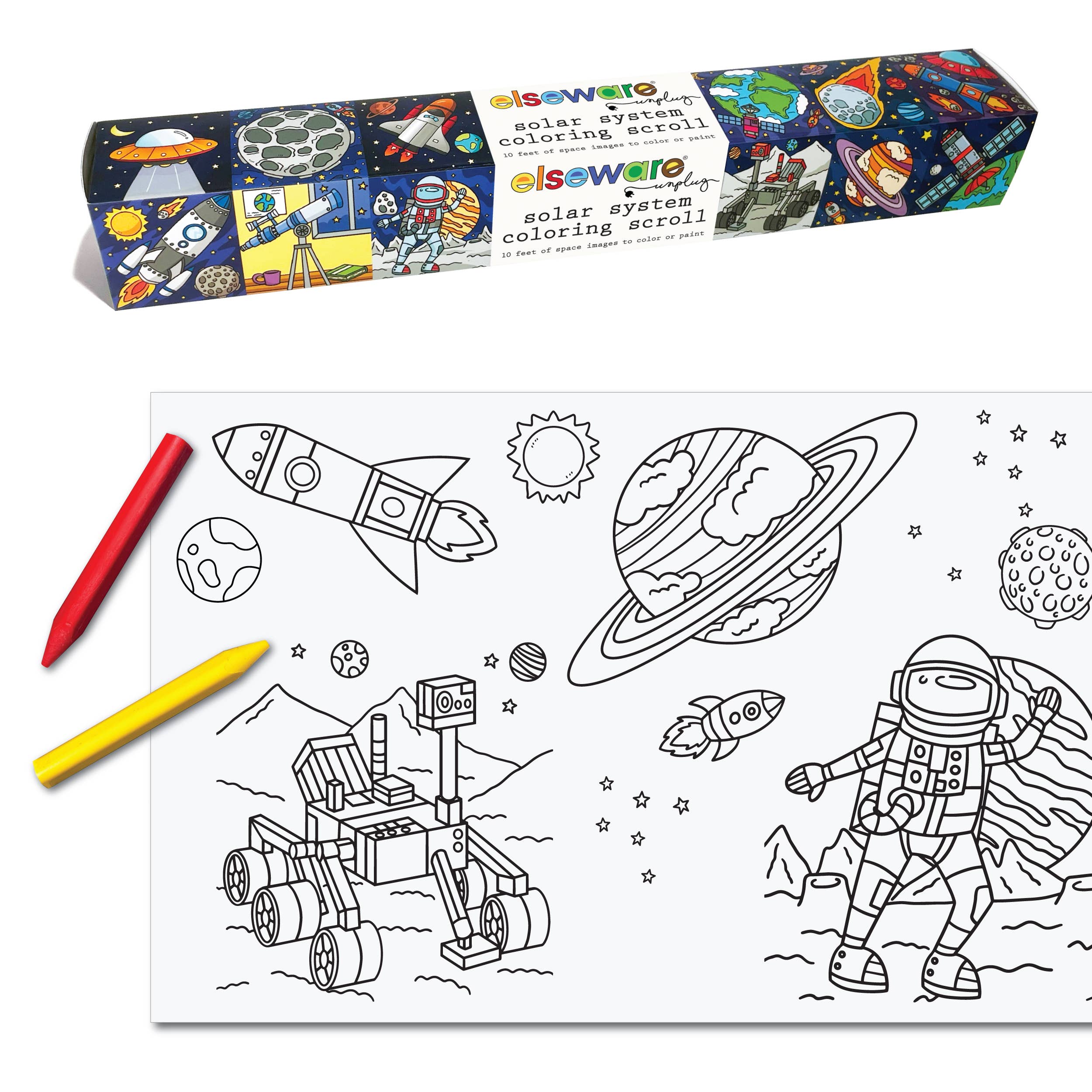 Coloring Scroll - space