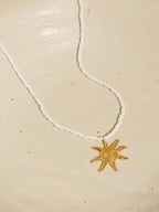 Iridessa 18K Gold Non-Tarnish Sun Beaded Necklace