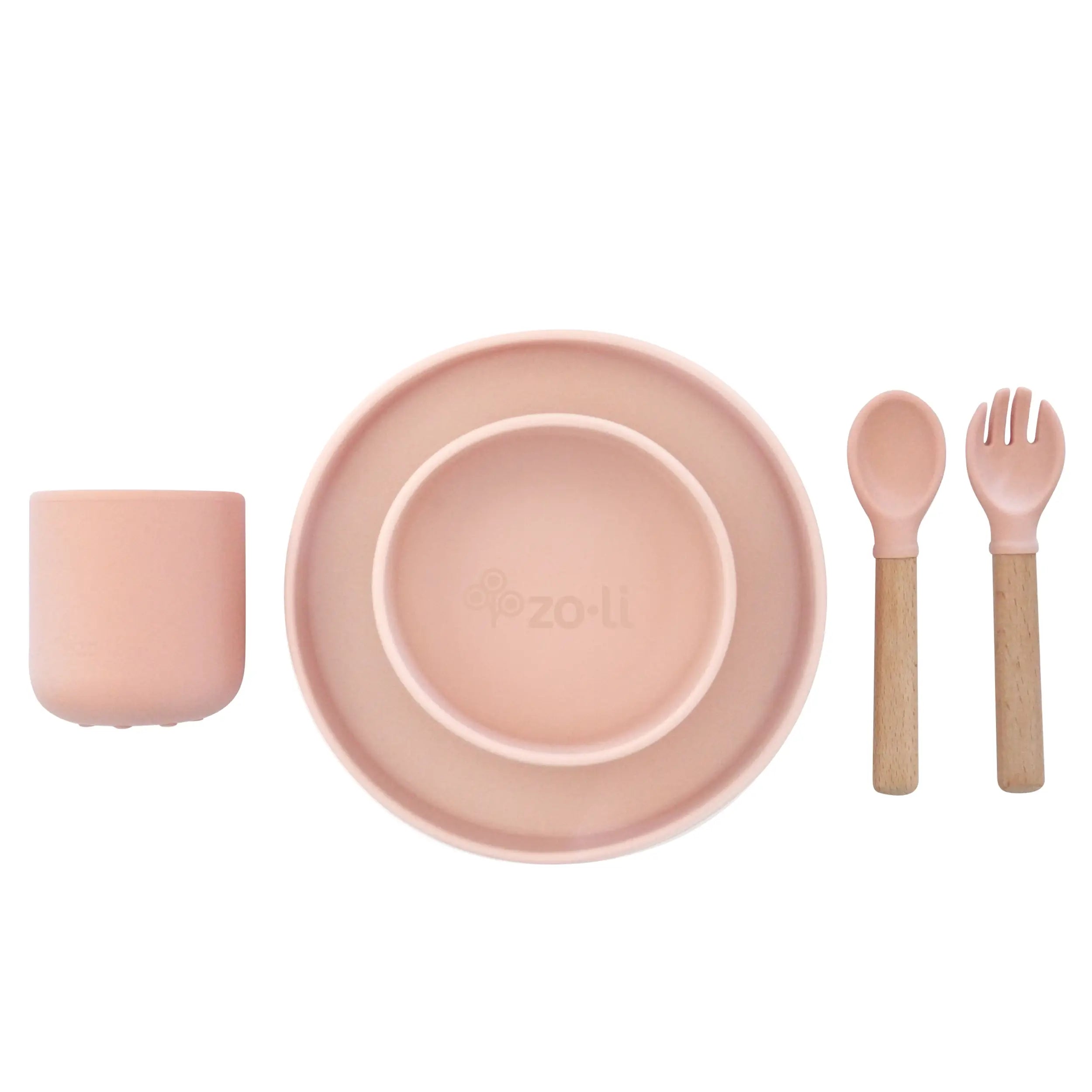 Silicone toddler feeding set