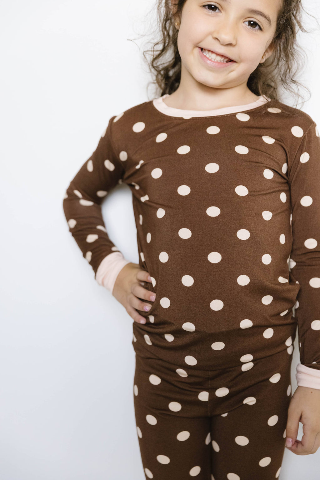 Espresso Polkadot Bamboo Set