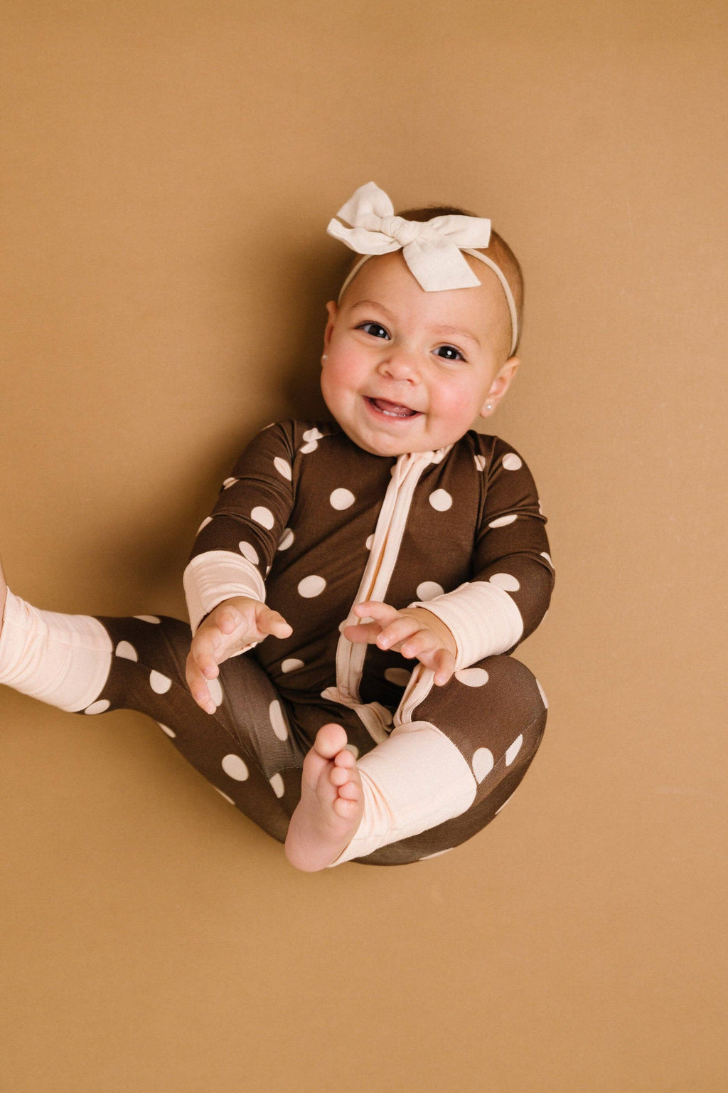Espresso Polkadot Bamboo Sleeper