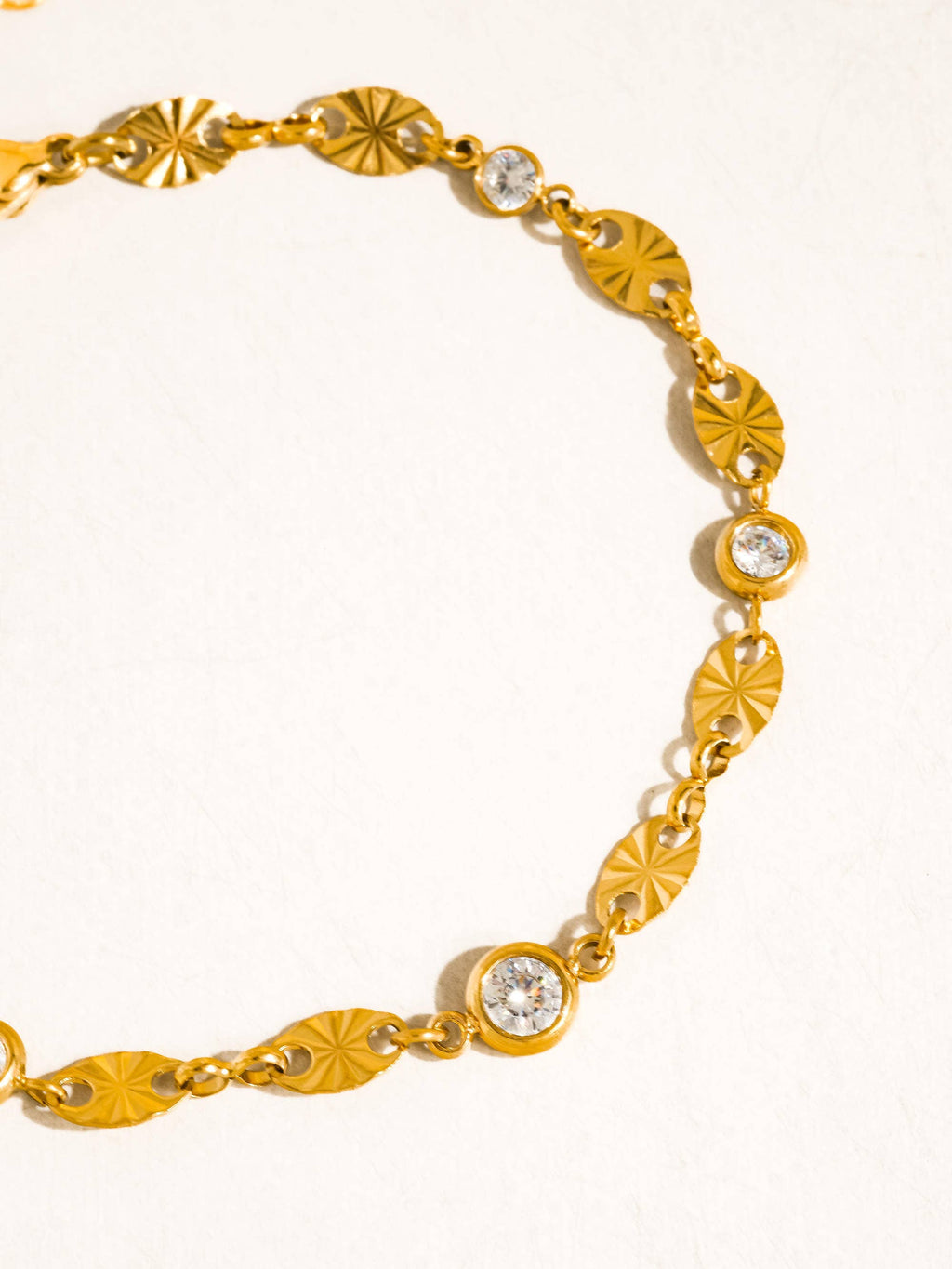 Ginevra 18K Gold Non-Tarnish Station Chain Bracelet