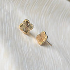 CLEO STUDS | gold clover earrings | chic stud earrings