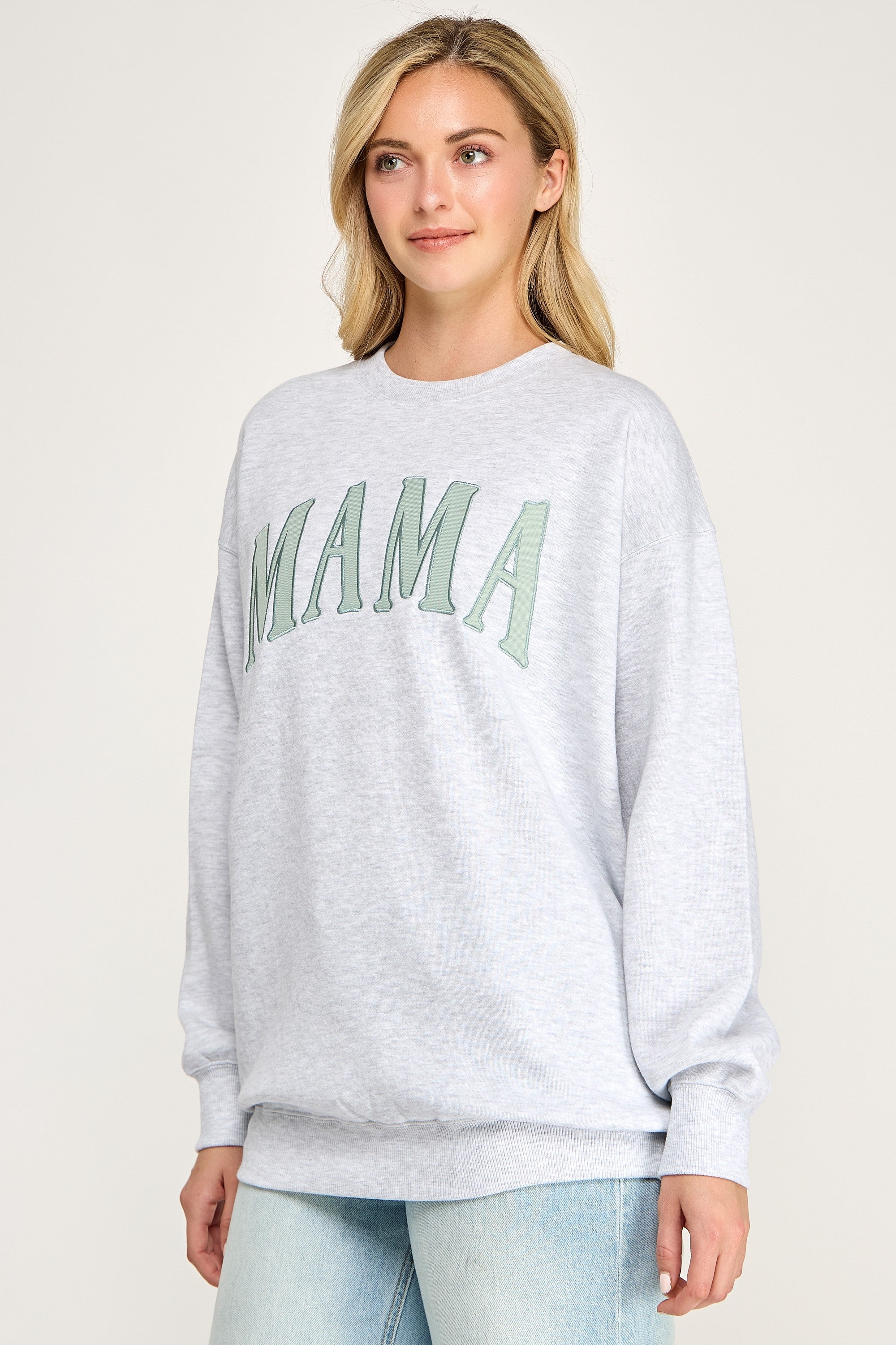 Fleece Sweatshirt With Mama Patch