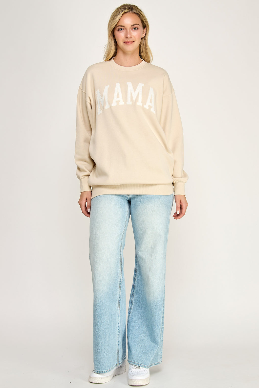 Fleece Sweatshirt With Mama Patch