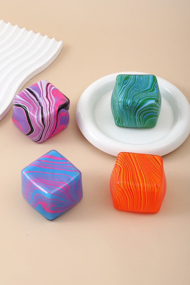 Marble Swirl Cube Stress Relief Squishy
