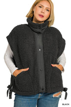 Plus Oversized Faux Fur Vest