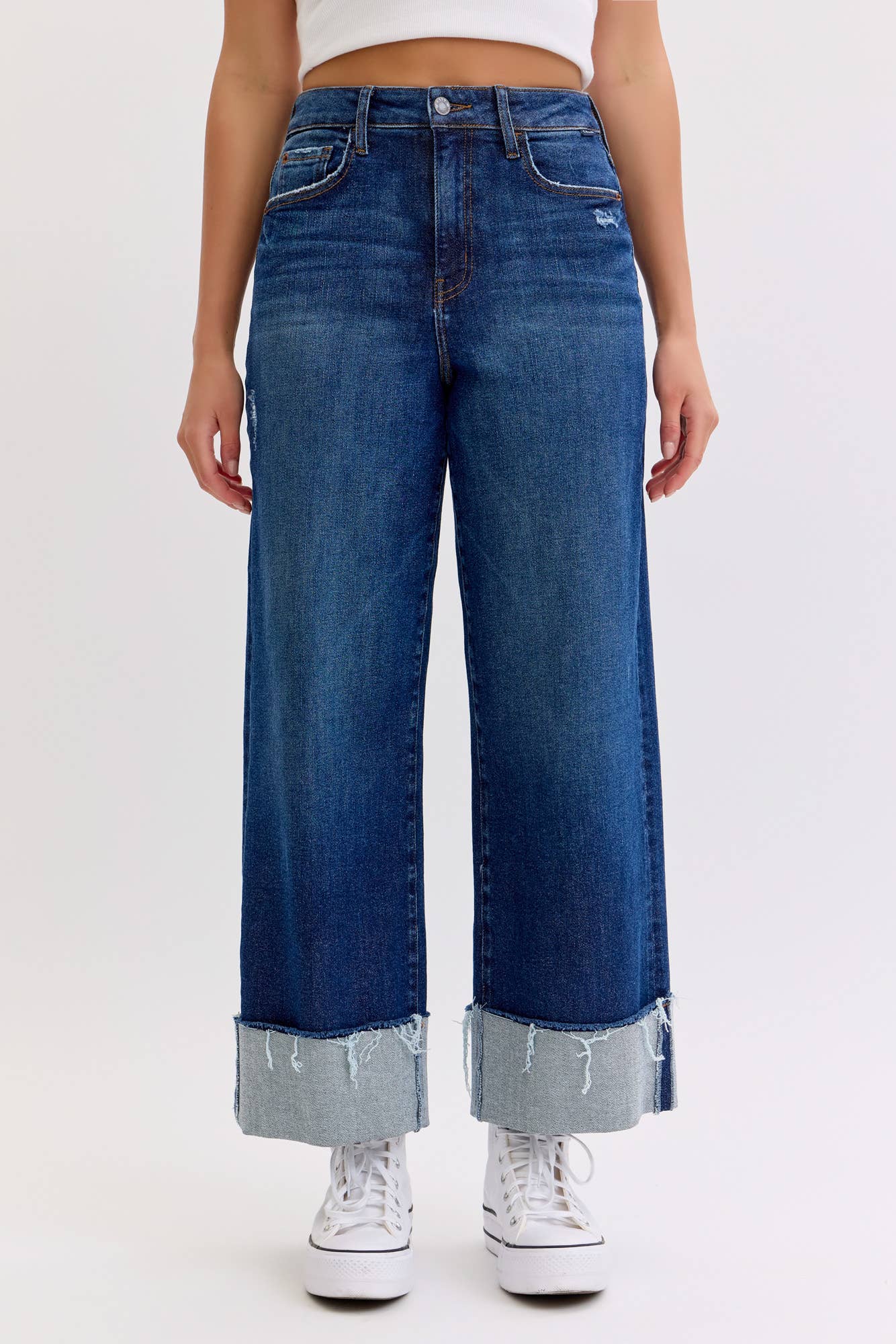High Rise Crop Wise Leg With Cuff