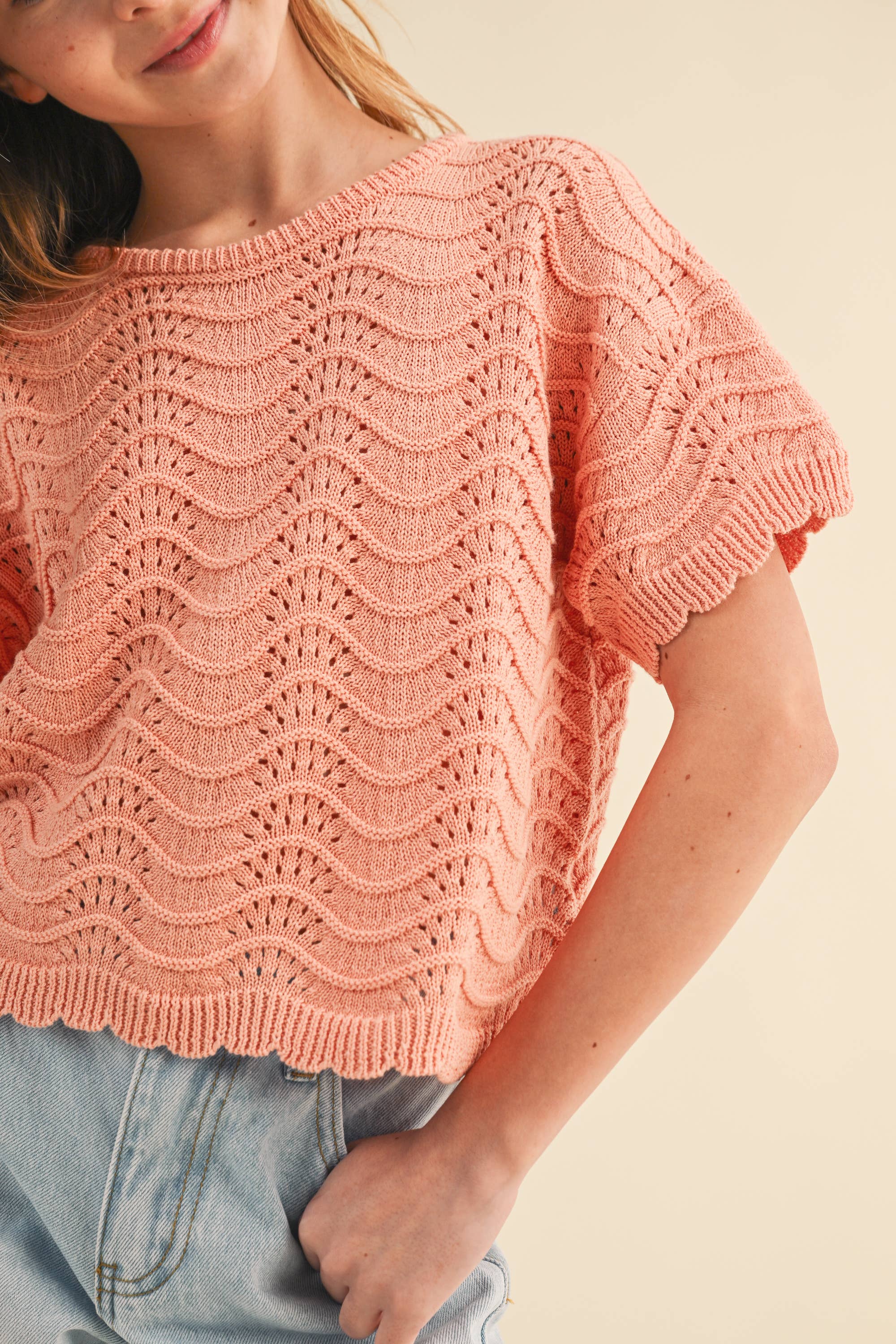 TWEEN GIRLS CROCHET TOP