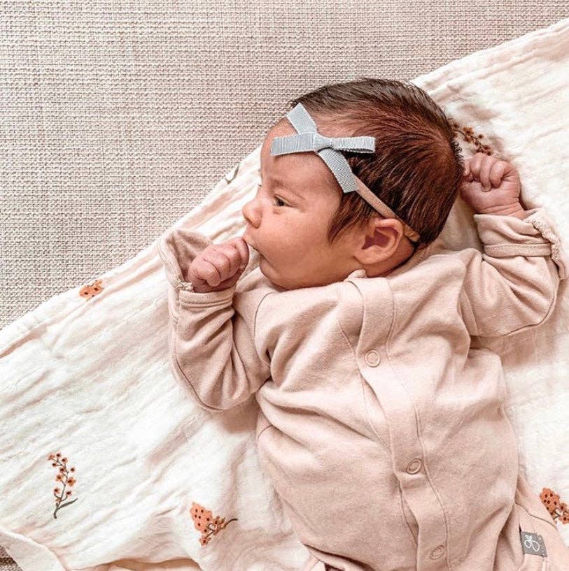 24 Hour Convertible Sleeper Baby Gown - Rose