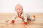 Farm Folk Floral Ribbed Cotton Baby Zippy