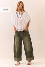 Plus The Striped Barrel Carpenter Culottes Pants