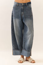 Plus The Striped Barrel Carpenter Culottes Pants