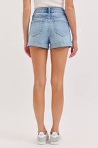 High Rise Shorts with Cuff
