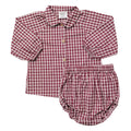 Red Gingham Collar Bloomer Set