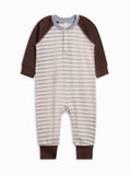 Brix Henley Romper - Bob Stripe