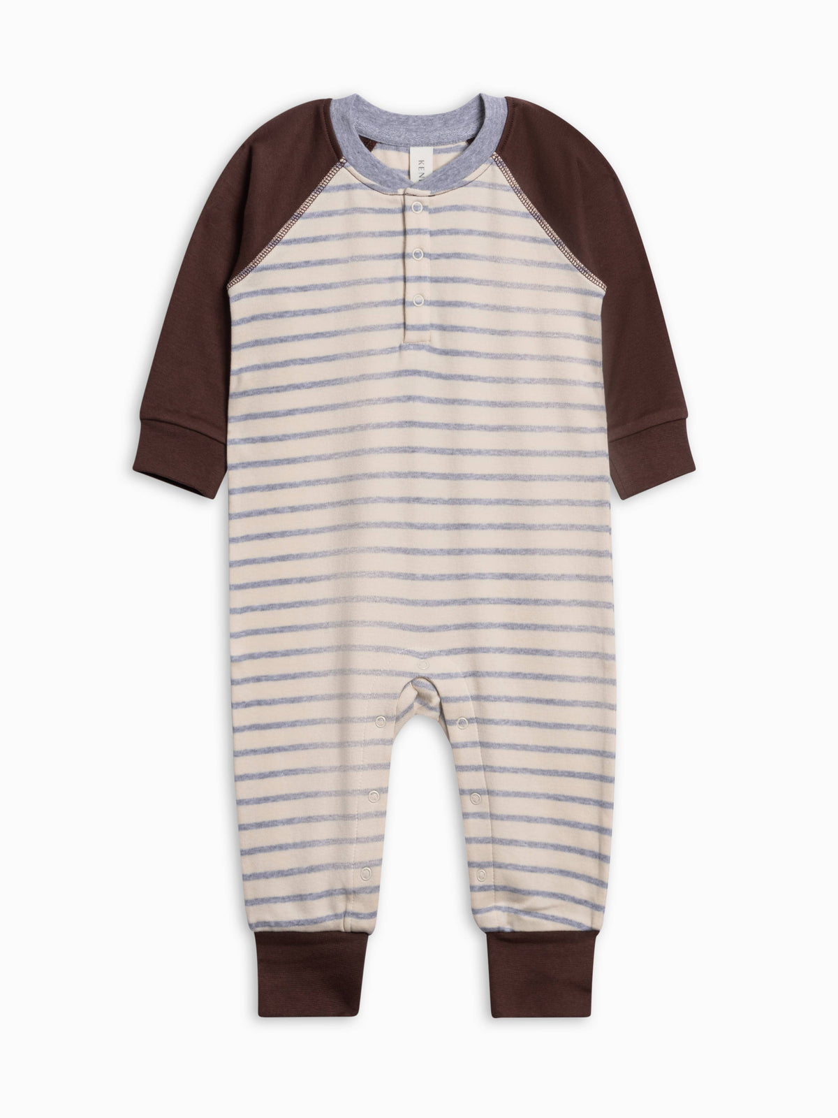Brix Henley Romper - Bob Stripe