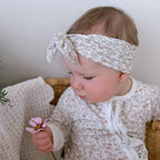 Peek-A-Poo Bamboo Zipper Pajama in Wildflower