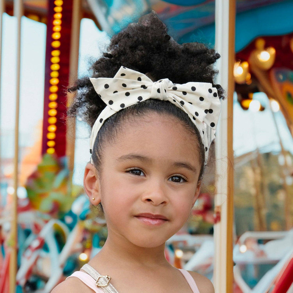 Polka Dot Double Bow Headband