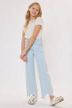 GIRLS HIGH RISE WIDE LEG JEANS