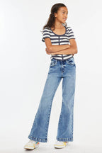 Girls HIGH RISE WIDE LEG FLARE JEANS