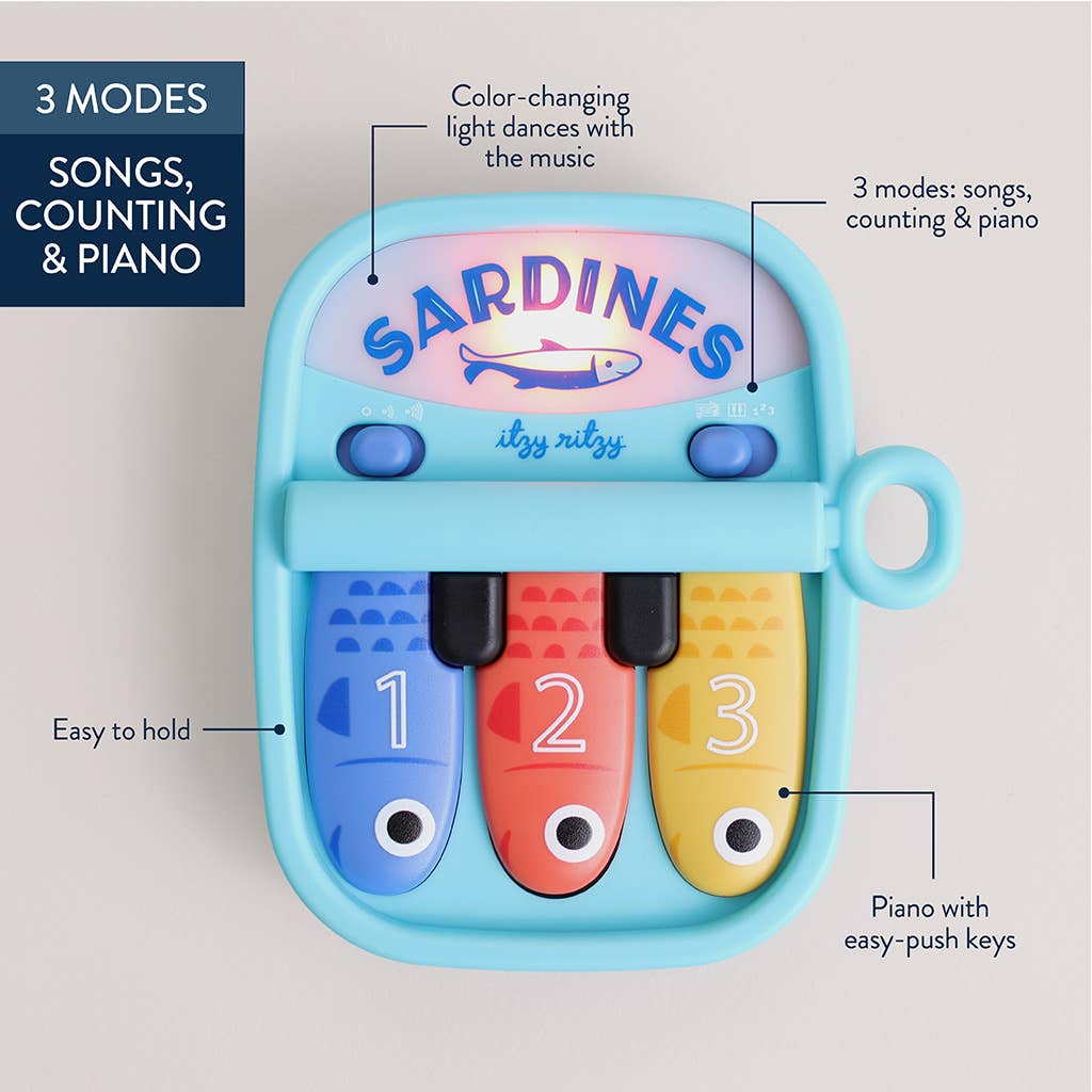 Bitzy Tunes Sardines - Light-up Interactive Piano Toy