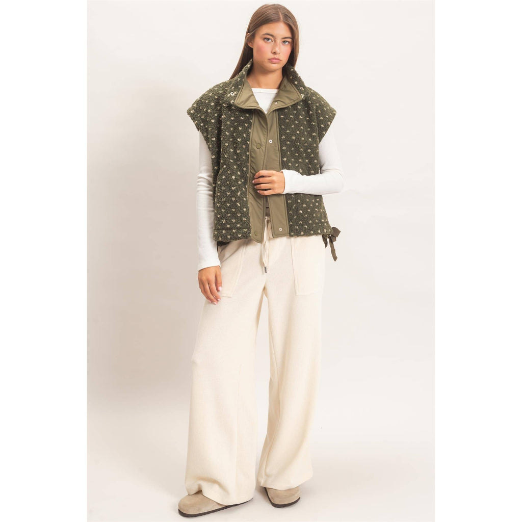 Polka Dot Sherpa Vest