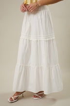 PLEATED DETAIL MAXI SKIRT